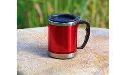 Thermal Mug BasicNature Stainless Steel Beaker MUG, 0.42L, Red