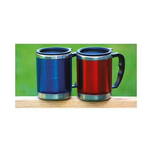 Termokrūze BasicNature Stainless Steel Beaker MUG, 0,42L, sarkana