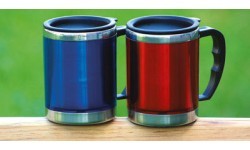 Термокружка BasicNature Stainless Steel Beaker MUG, 0,42 л, красная