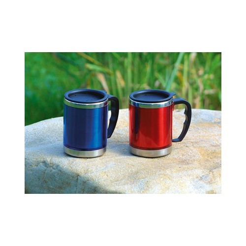 Thermal Mug BasicNature Stainless Steel Beaker MUG, 0.42L, Red