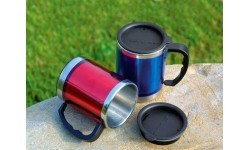 Термокружка BasicNature Stainless Steel Beaker MUG, 0,42 л, красная