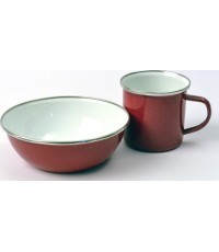 Emaljēta bļoda Origin Outdoors 15 cm, sarkana