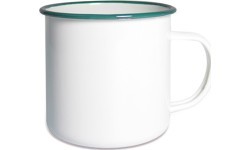 Enamel Cup Origin Outdoors Ocean, 0.36L, White