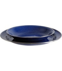 Emaljēts šķīvis Origin Outdoors, plakans, 26 cm, zils