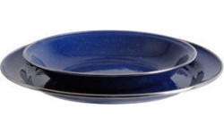 Enamel Plate Origin Outdoors Flat 26cm, Blue