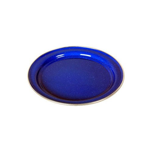 Enamel Plate Origin Outdoors Flat 26cm, Blue
