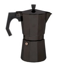Espresso kafijas kanna BasicNature Bellanapoli, 9 tases, melna