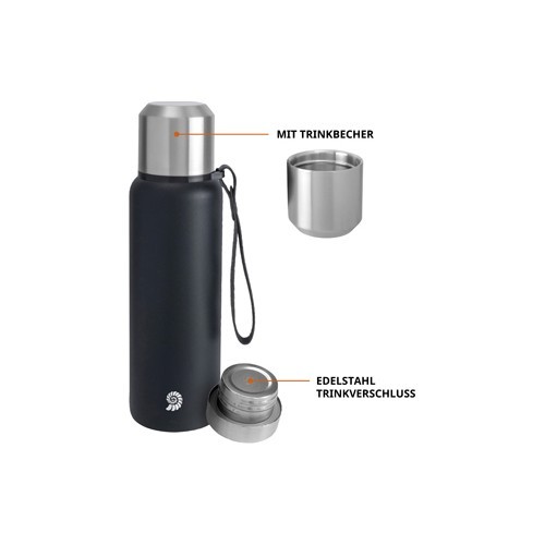 Flask Origin Outdoors Vacuum PureSteel, 0.75L, Black