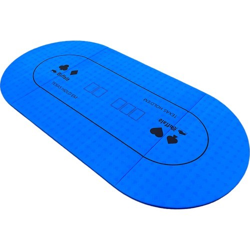 Buffalo foldable poker table top blue