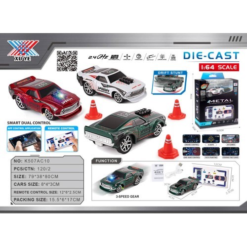 Driftā auto 1:64 SPEEDY + piederumi