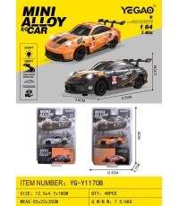 Tālvadības drifta automašīna TOP SPEED 1:64, oranža