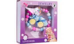 Pink Flower Unicorn Jewelry Set