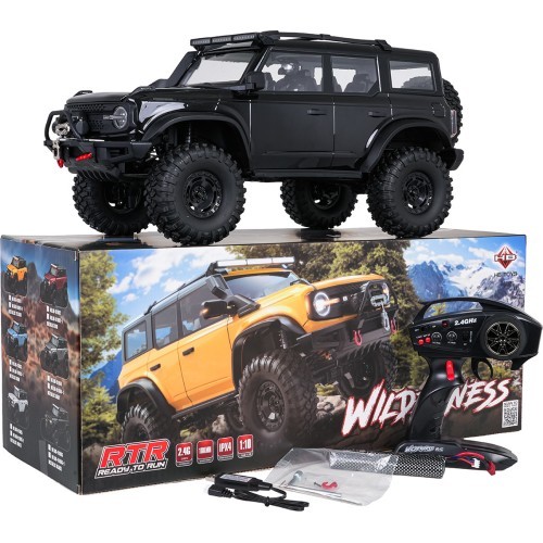 Tālvadības automašīna Wilderness 1:10, melna