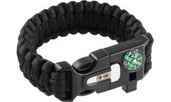 Paracord aukla M-Tac Bran ar krama, kompasu un svilpi, melna