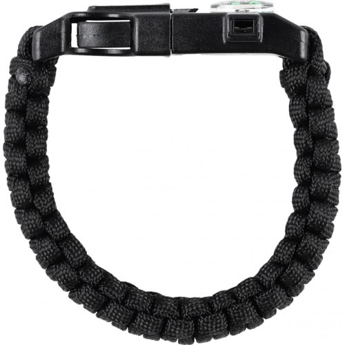 Paracord aukla M-Tac Bran ar krama, kompasu un svilpi, melna