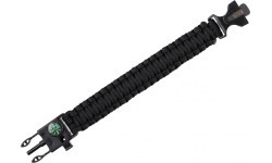 Paracord aukla M-Tac Bran ar krama, kompasu un svilpi, melna