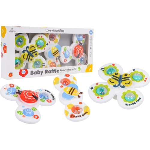 3in1 Ladybug, Butterfly, Bee Spinner Set