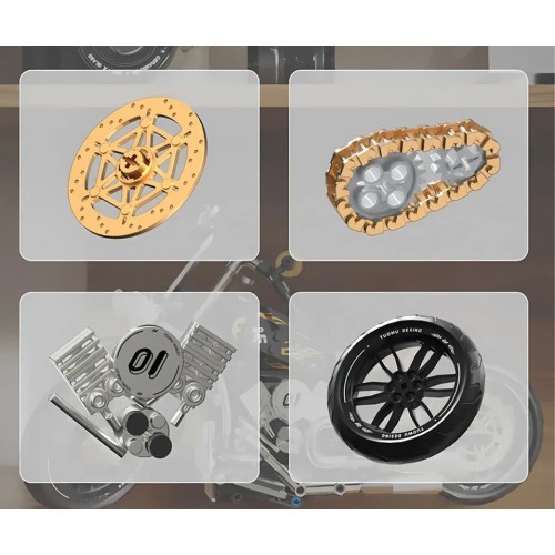 Motorcycle Brick Set Black 455pcs.