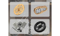 Motocikla konstruktors, melns, 455 detaļas