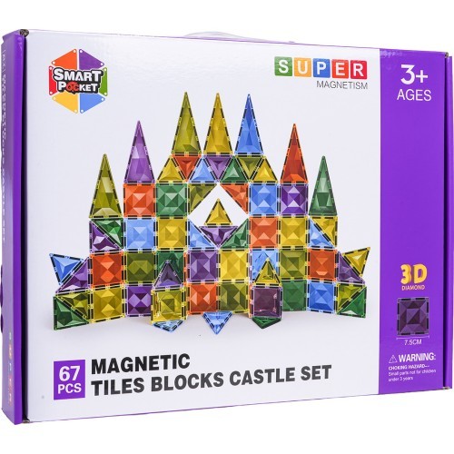 3D magnētisko bloku komplekts, 67 gab.