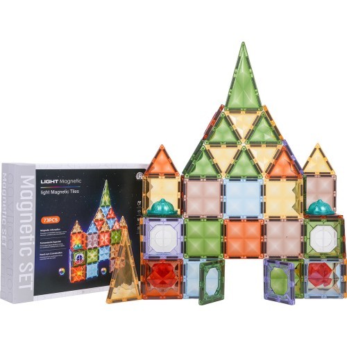 3D magnētisko klucīšu komplekts ar apgaismojumu, 75 gab.