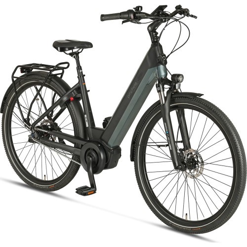 Elektriskais velosipēds Prophete Geniesser 4.0 28" 7 ātrumi, rāmja izmērs 19" (48 cm), melns/zaļš
