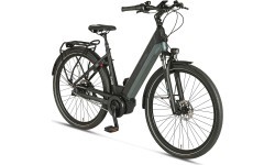 Электровелосипед Prophete Geniesser 4.0 28" 7 скоростей, размер рамы 19" (48 см), чёрный/зелёный