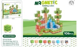 Magnetic Cubes Set, Magnetic bricks 106el.