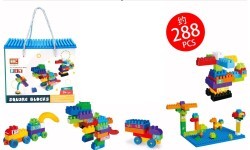 Set of Coloured Construction Blocks 288el.