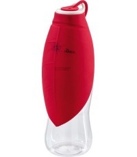 Silikona pudele Hunter Letter 550ml ar bļodiņu, sarkana
