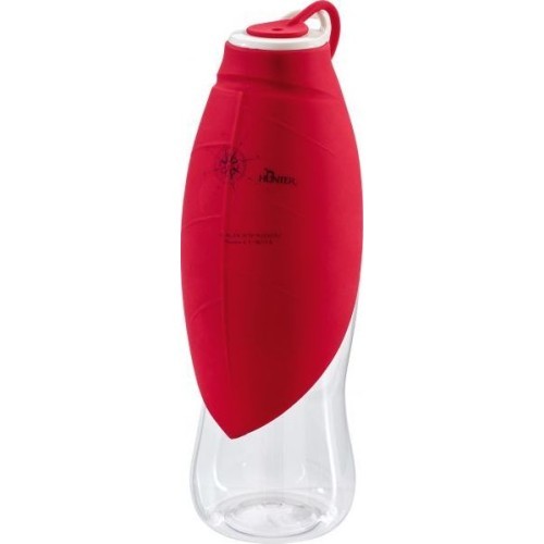 Silikona pudele Hunter Letter 550ml ar bļodiņu, sarkana