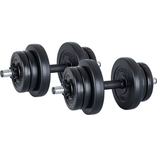 Maināma svara cementa hanteļu komplekts inSPORTline 2x10 kg