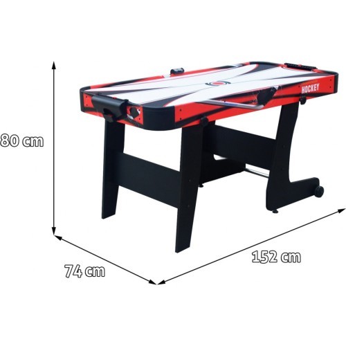 Аэрохоккей AirHockey, красный, 152x74x80 см