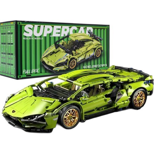 Konstruktors sporta automašīna, zaļa, 470 gab.