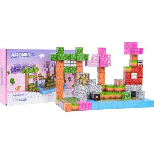 Набор магнитных кубиков и блоков, 200 шт.