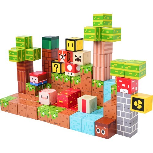 Set of Magnetic Cubes, Blocks, 84 pcs.