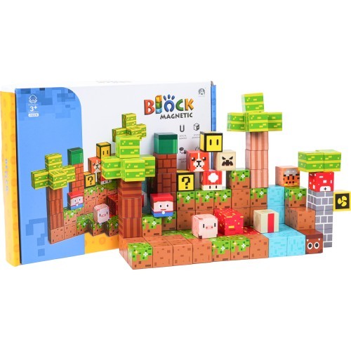 Set of Magnetic Cubes, Blocks, 84 pcs.