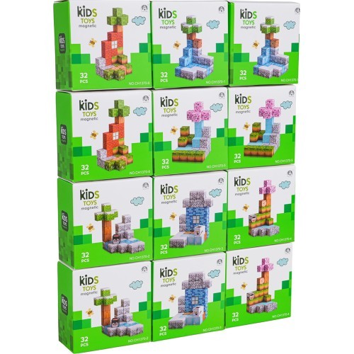 Set of Magnetic Cubes, Blocks, 384 pcs.