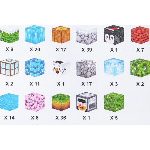 Set of Magnetic Cubes, Blocks, 384 pcs.