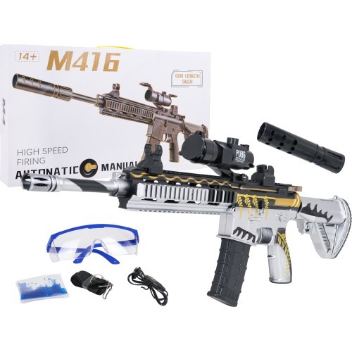 Штурмовая винтовка M416 серая под водяные шарики + аксессуары