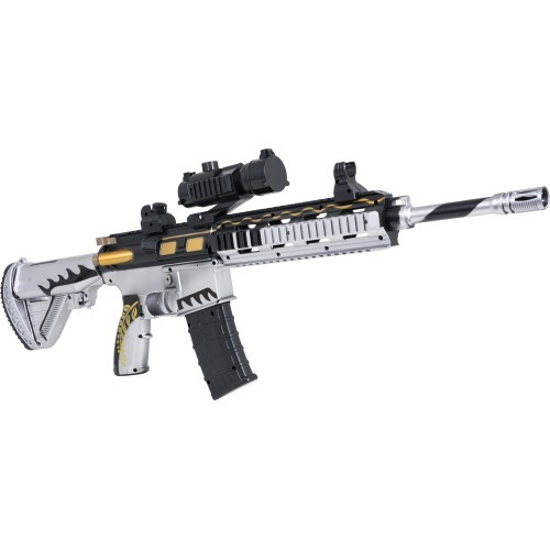 M416 pelēks šautene ūdens lodītēm + piederumi