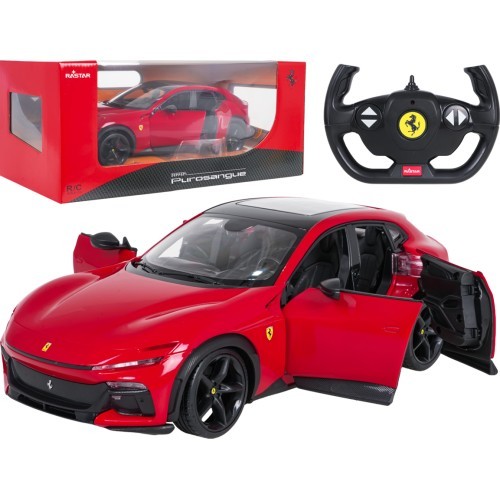 Tālvadības automašīna Ferrari Purosangue 1:14, sarkana, RASTAR