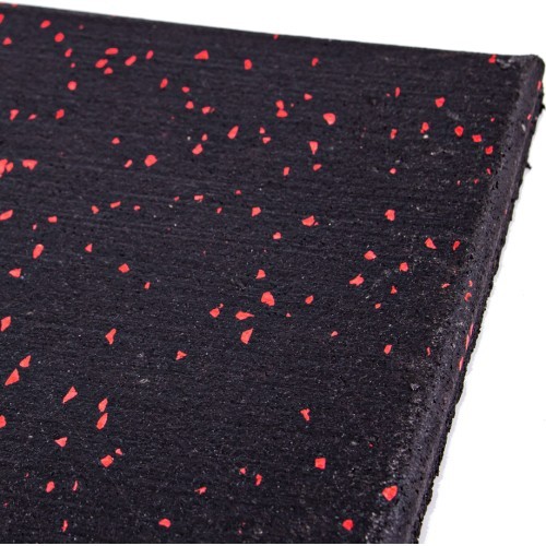 Прочный защитный коврик для пола inSPORTline Proteko II 50 x 50 x 1,5 см - Черный/красный