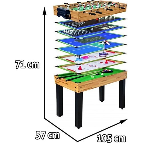Игровой стол 12-в-1, 105x57x71 см