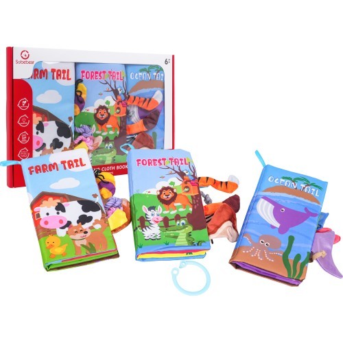 Set of Three Sensory Books for the Youngest