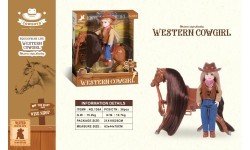 Коричневый пони с ковбойшей