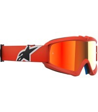 Children’s Motocross Goggles Alpinestars Vision Mirror Youth - Corp oranžová, zrcadlové červené plexi