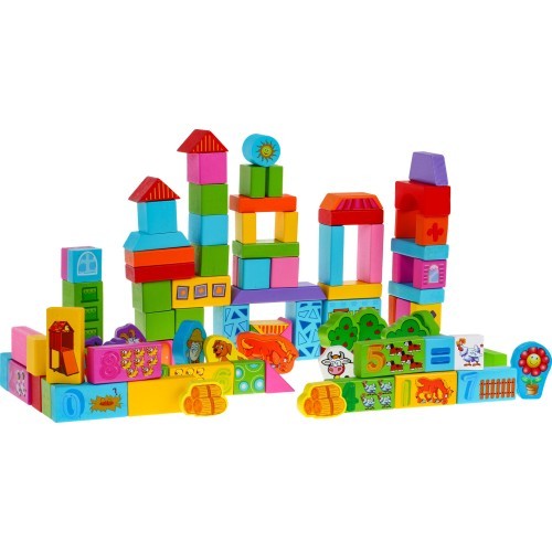 Wood Brick Set 100pcs