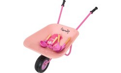 Little Gardener's Set with Wheelbarrow Pink