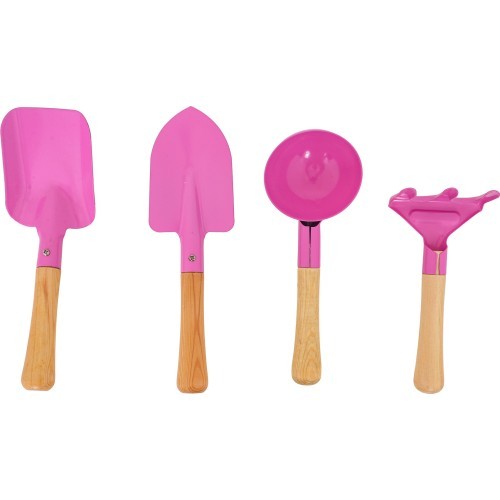 Little Gardener's Set with Wheelbarrow Pink